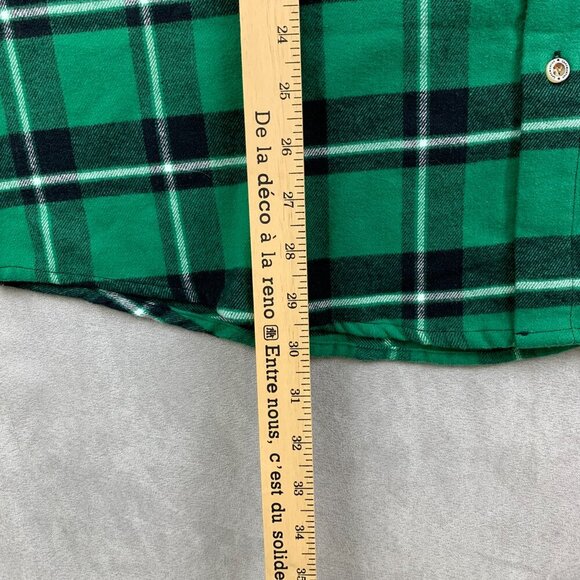 Harry Potter Cakeworthy Mens Shirt XL Green Plaid Flannel Button Up Slytherin - Picture 7 of 8